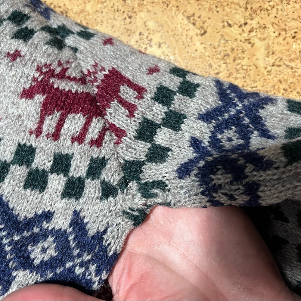 Chaps Ralph Lauren Men’s Vintage Shetland Wool Faire Isle Sweater Sz XL - Picture 12 of 13